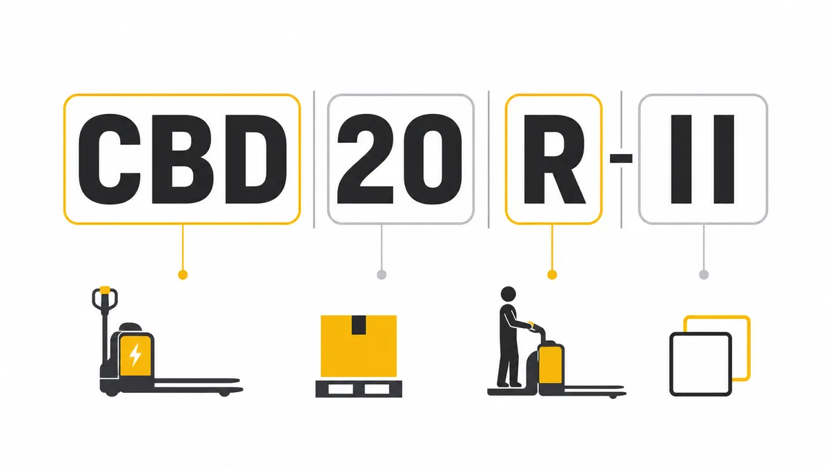 Разбор маркировки CBD20R-II на префикс, число, суффикс и версию