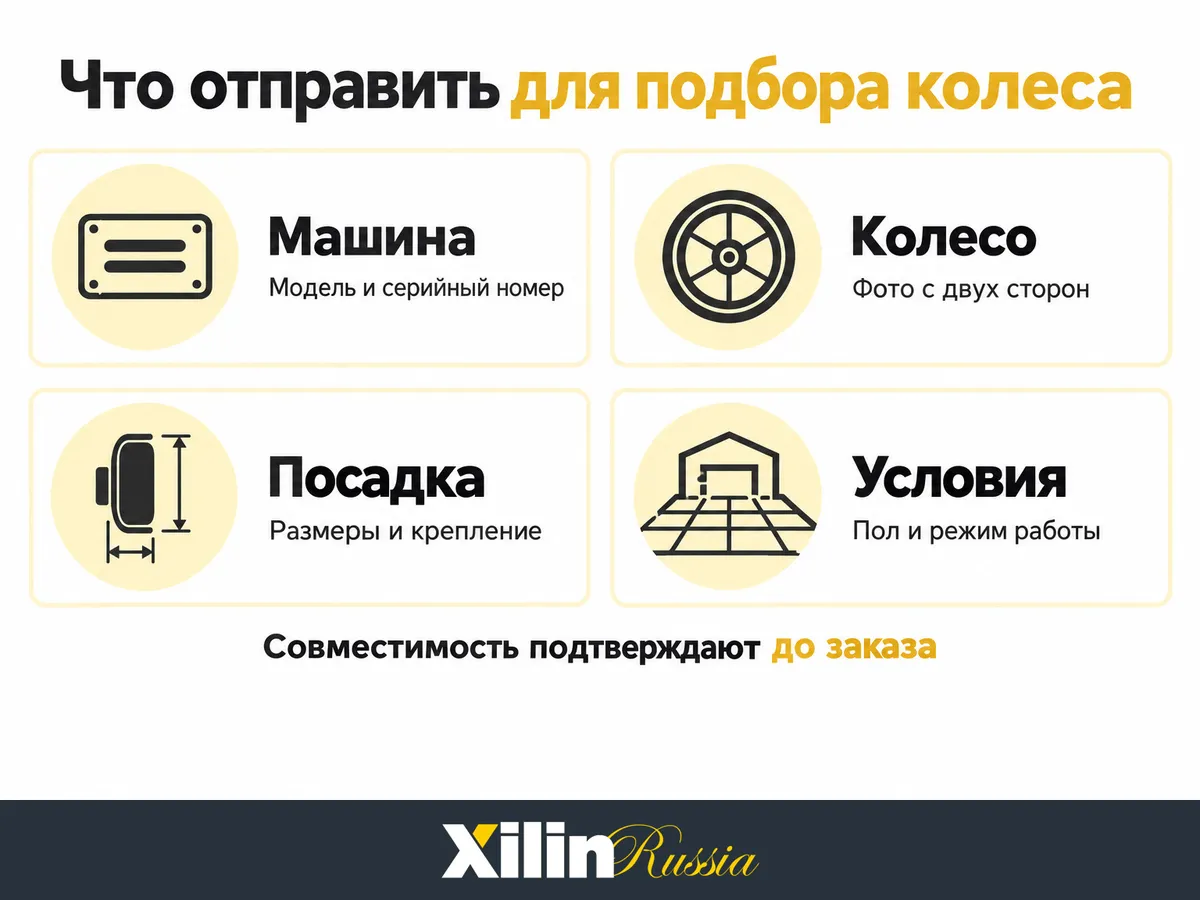 Данные для заявки на ведущее колесо