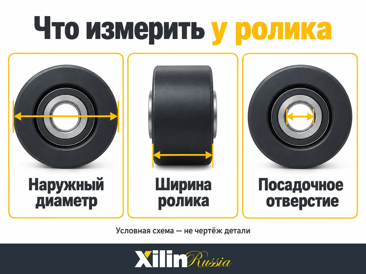 Размеры цилиндрического ролика